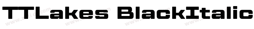 TTLakes BlackItalic字体转换